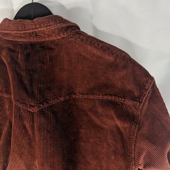 Aritzia Denim Forum Nina Orange Corduroy Button Jacket Shirt Long Sleeve 2 - Picture 10 of 13